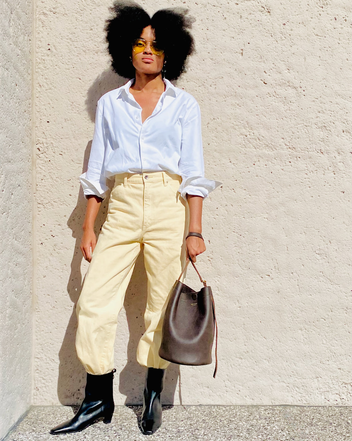 Bongo 01 — Convertible Crossbody Bucket Bag: Brew