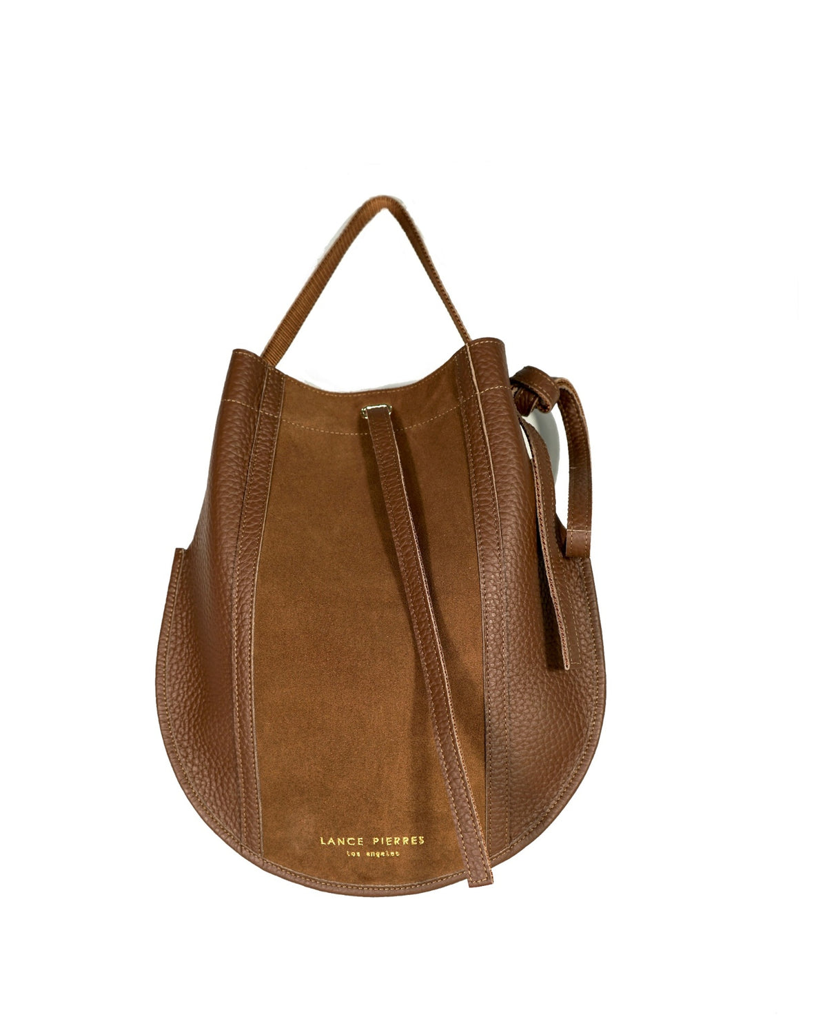 Midigalloway 01 — Spectatore — Channeled Convertible Bellows Bag: Noisette