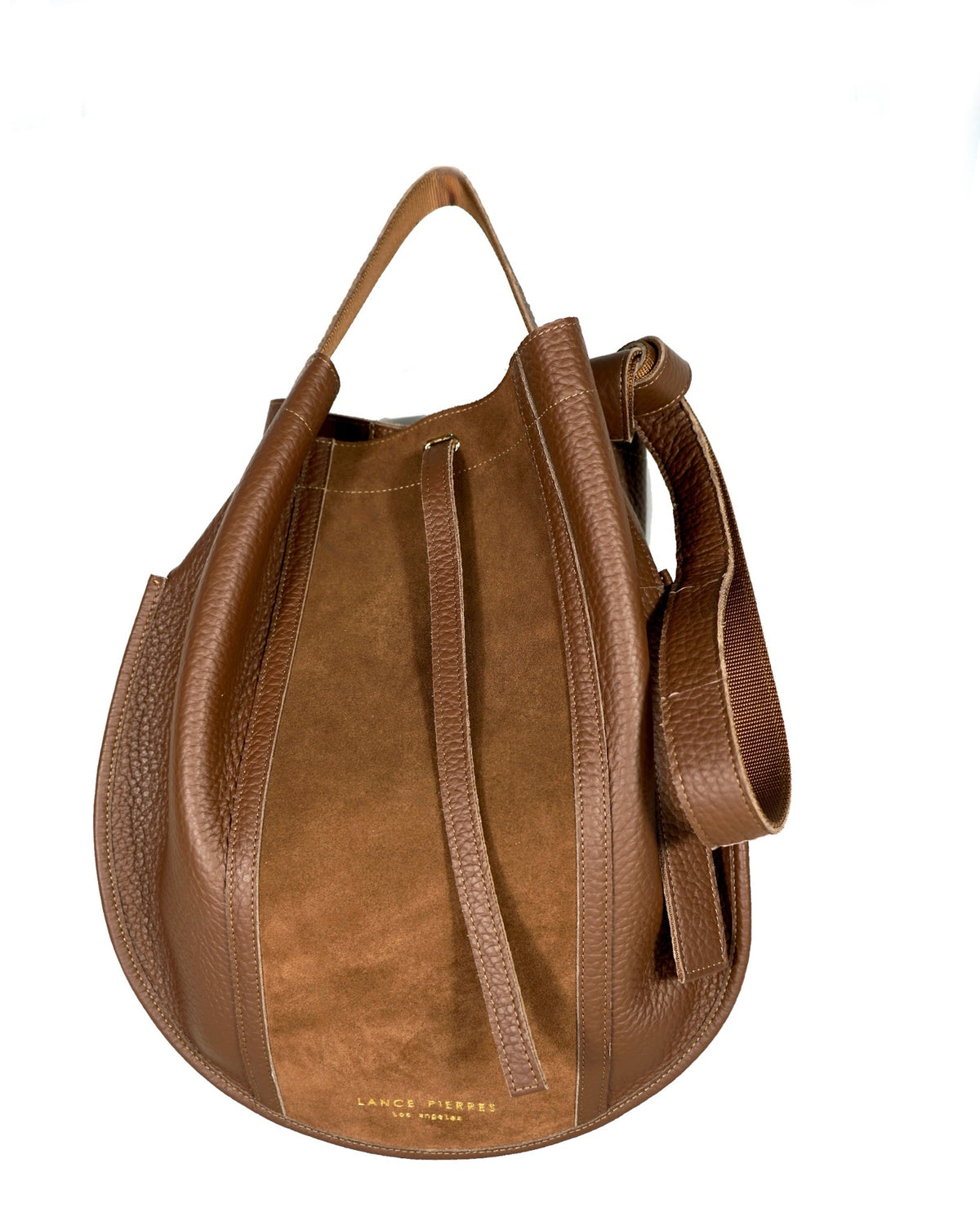 Galloway 01 — Spectatore — Channeled Convertible Bellows Bag: Noisette